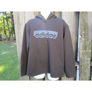 NWT Adidas Men's Big Logo Hoodie Sweatshirt Black White Size Large